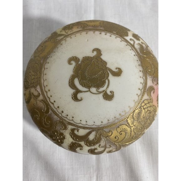 Nippon Other Antique Hand Painted Nippon Trinket Box With Lid
